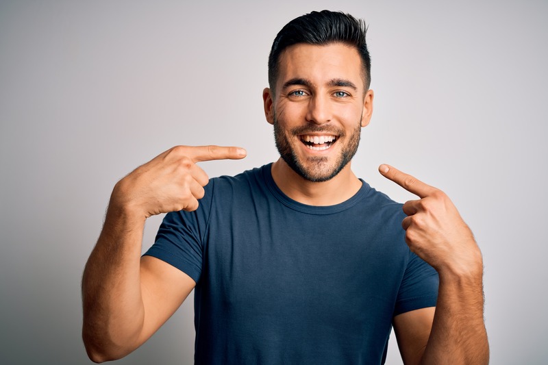 Patient smiling with veneers